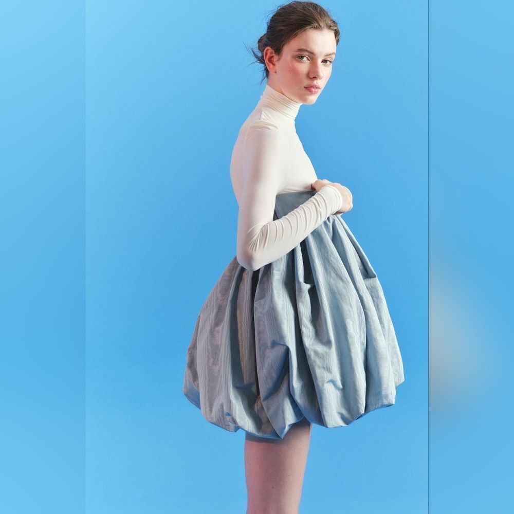 NWT ZARA ATELIER BALLOON DRESS WITH SLEEVES ZARA ICONS LIMITED EDITION blue - Picture 11 of 17